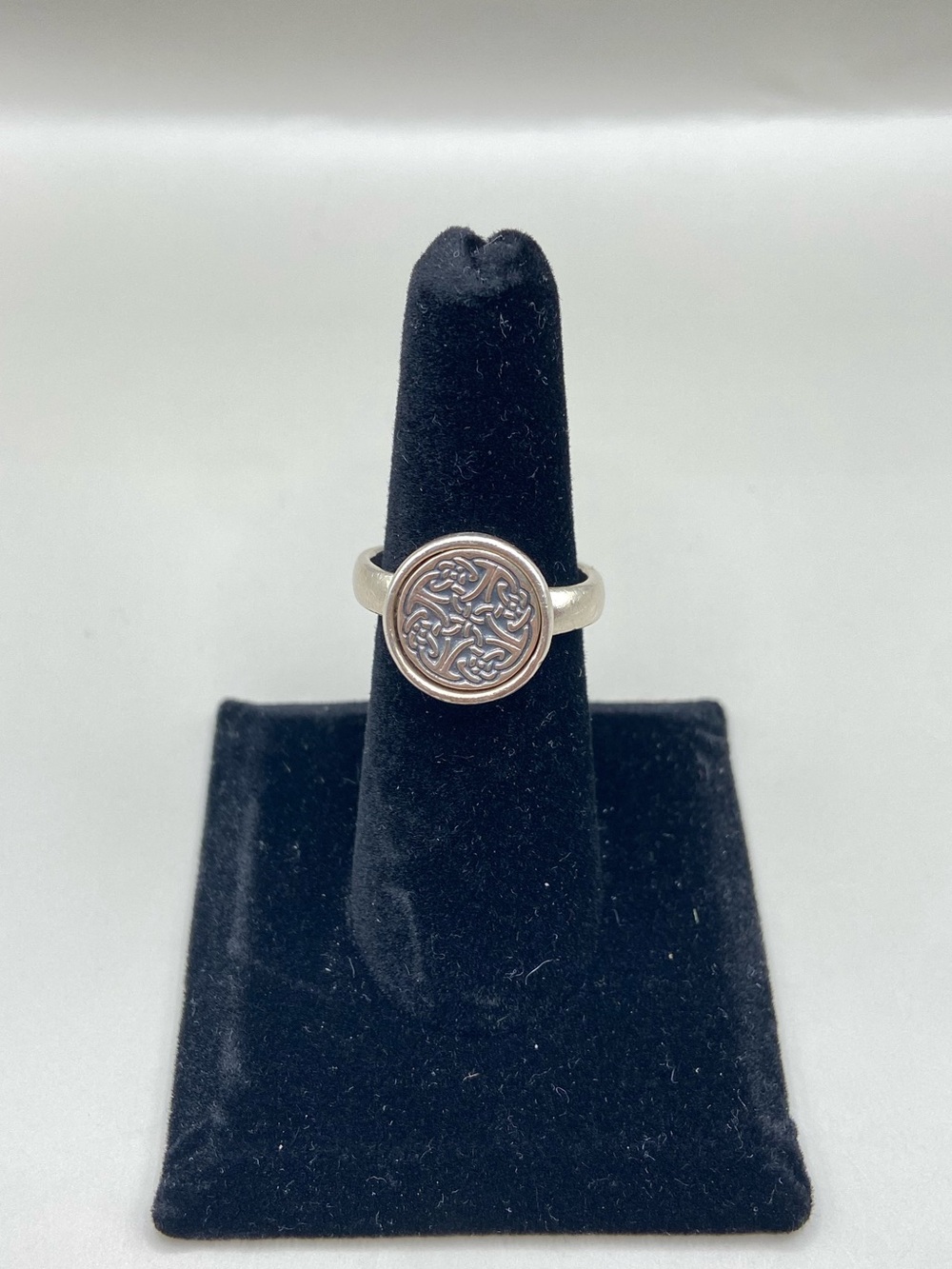 Kameleon Jewel Pop Sterling Silver Ring Celtic Knot Design Insert